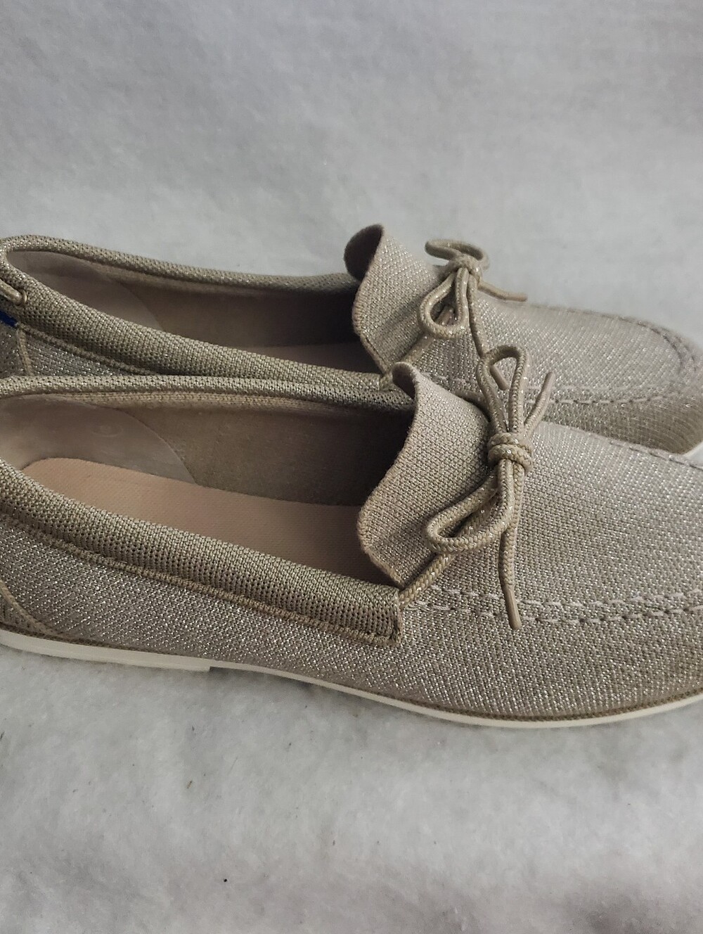 Rothy's The Boat Shoes In Shimmery Sand Slip On - Picture 5 of 15